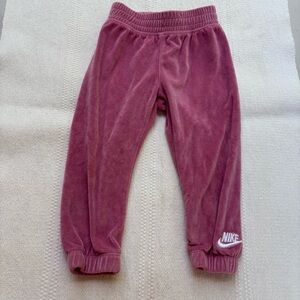 Pink  nike velvet sweats size 2t